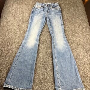 Idyllwind Miranda Lambert Flare Jeans Light Wash Denim Size 0W x 34L